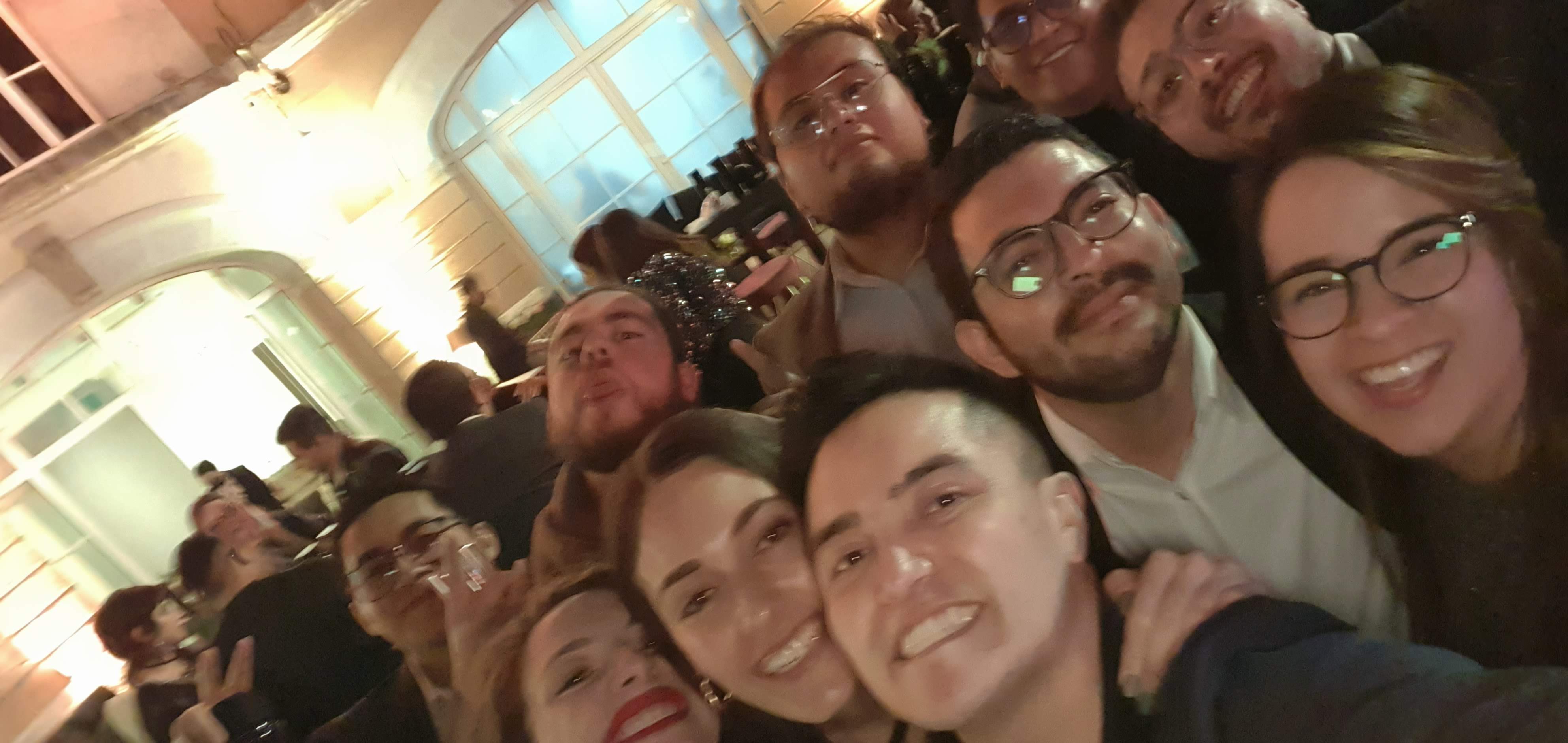 Casai development team celebrating together at a social gathering