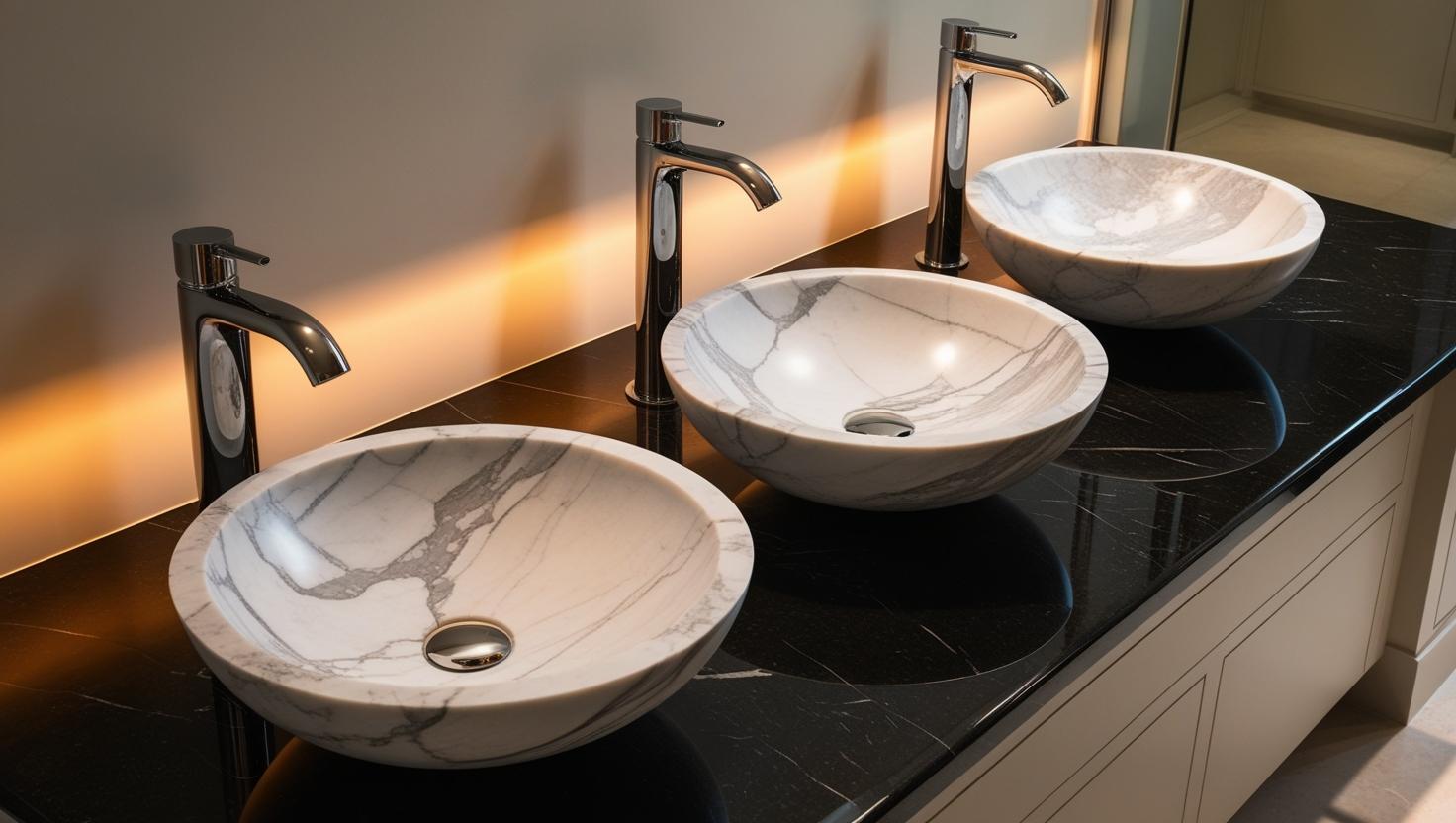 Luxury marble sinks showcasing premium design and attention to detail
